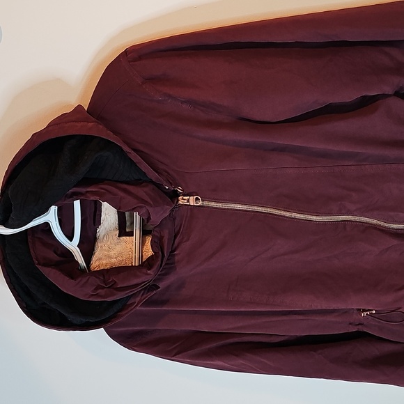 Bench Burgundy Large Zip Up Hooded Coat - Picture 2 of 7